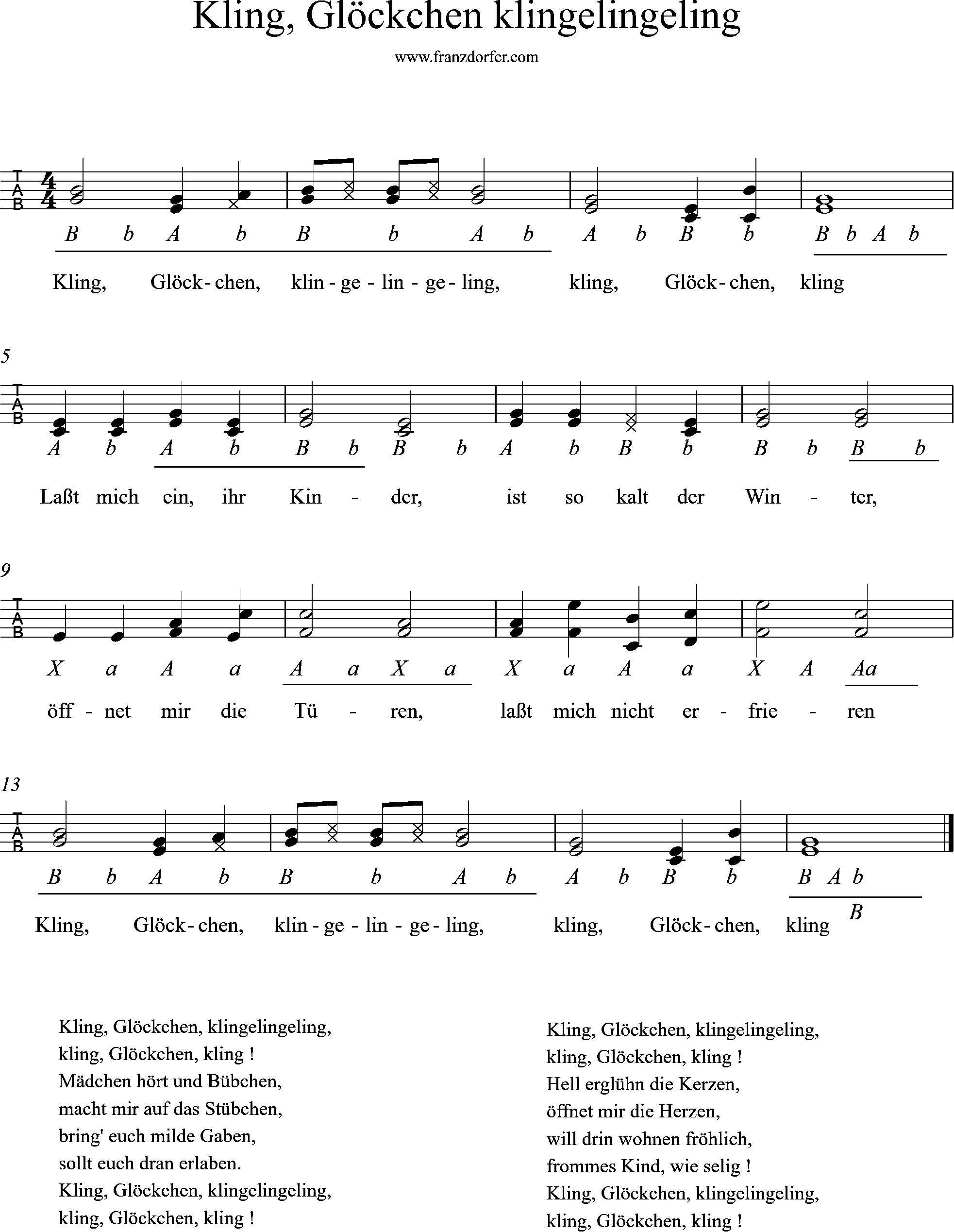 steirische lernen, Weihnachtslieder- Kling glöckchen